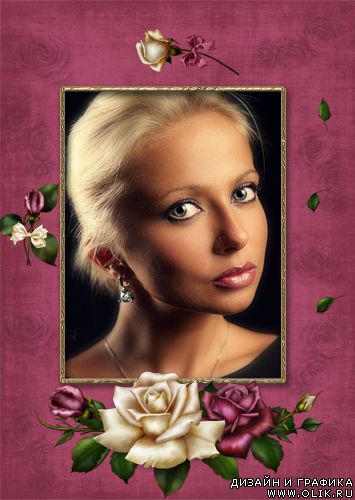 Рамка для фото - Античные розы