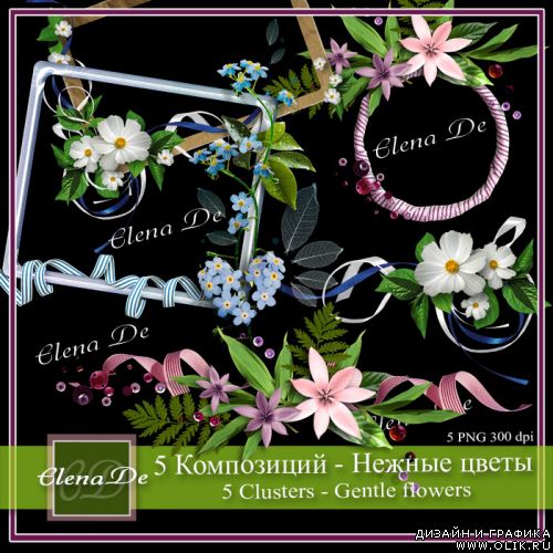 5 Композиций – Нежные цветы / 5 Clusters – Gentle flower