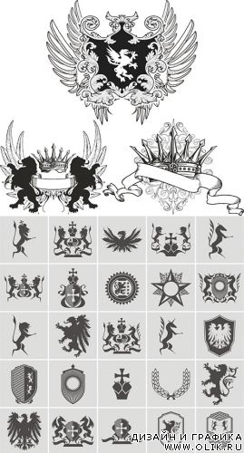 Heraldic vector elements Heraldic vector elements