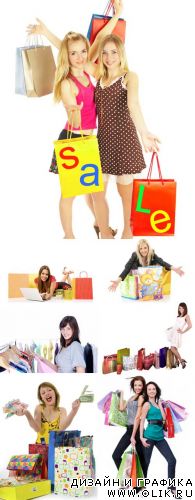 Girls with shopping