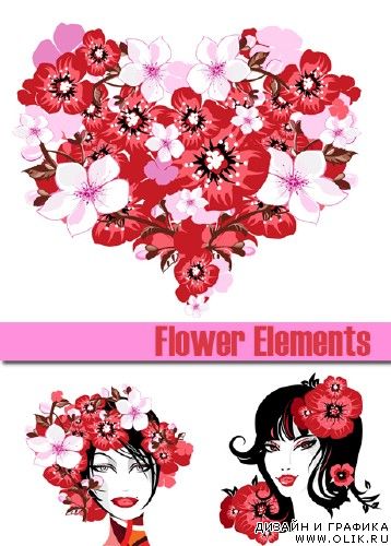 Vector Flower Elements