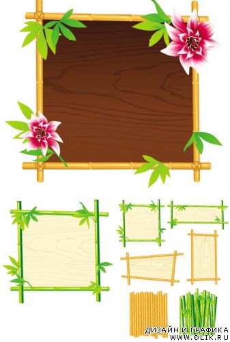 Bamboo Frames Vector