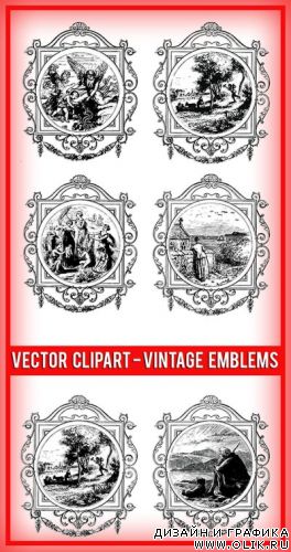 Vector clipart - vintage emblems