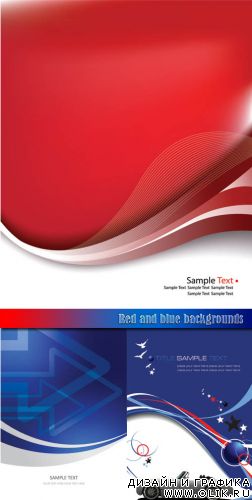 Red and blue backgrounds