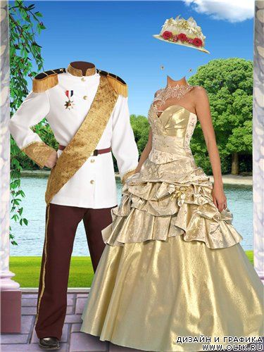 Шаблон для фотошоп – Принц и принцесса