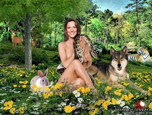 шаблон для фотомонтажа -  Эдем