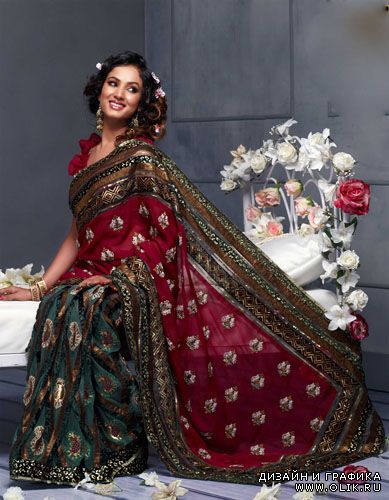 Шаблоны для фотошопа - Индийские костюмы