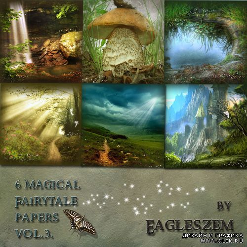 Фоны для фотошопа - 6 Magical Fairytale Papers