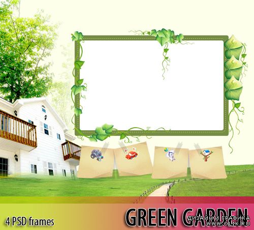 Шаблон - Зеленый сад | Green garden (4 PSD)
