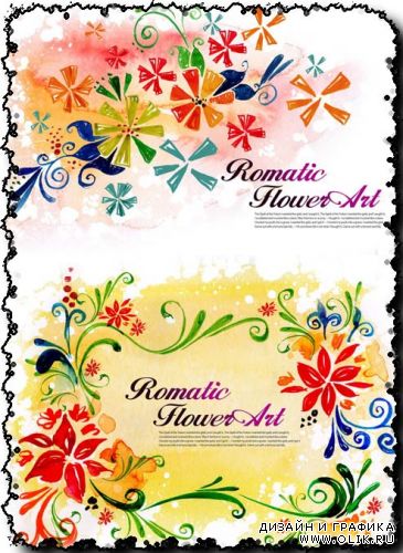 Romantic Flower Art - PSD