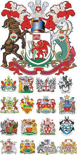 Heraldic vector elements 3