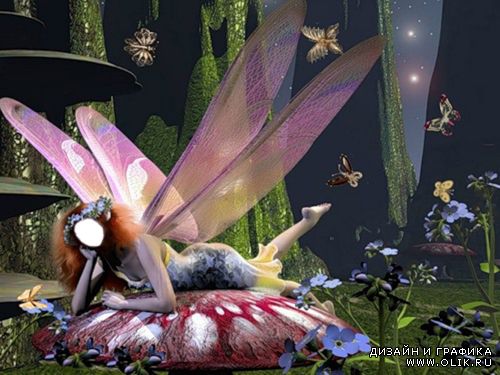 шаблон для фото"Фея"