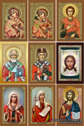 Православные иконы в JPG и PSD
