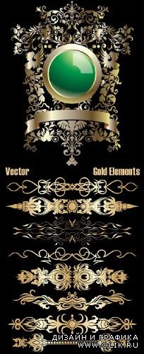 Gold Vector Elements 5