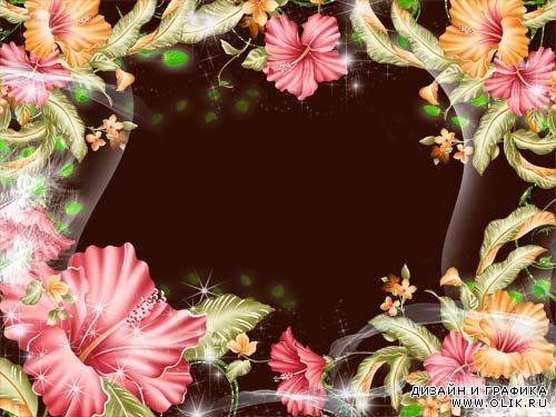 Рамка для фото –  Райские цветы