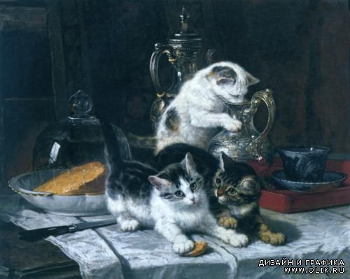 Классическая живопись. Henriette Ronner-Knip (1821 - 1909)