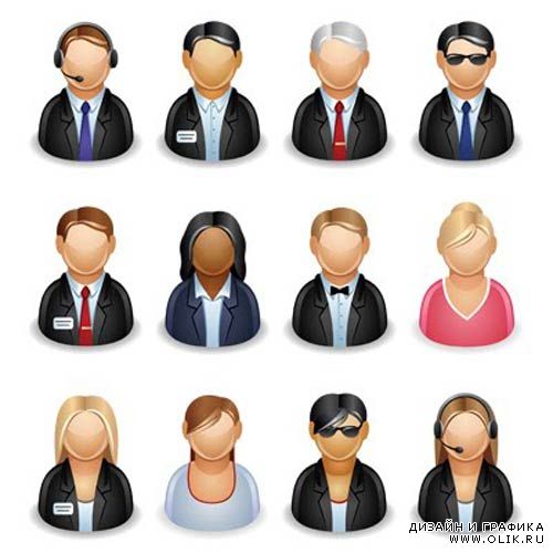 Векторные иконки пользователя