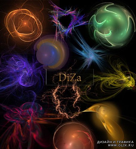 Фракталы (клипарт PNG)