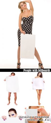 People with billboards