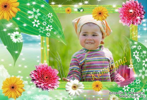 Рамочка для фото - Летние цветы