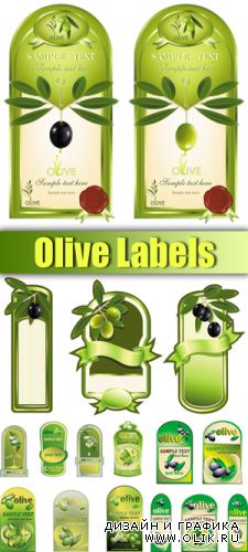 Olive Labels Vector