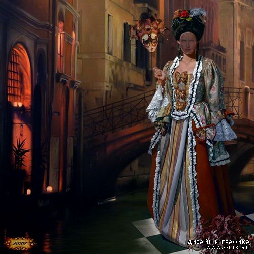 Шаблон " Венецианский еарнавал " 8