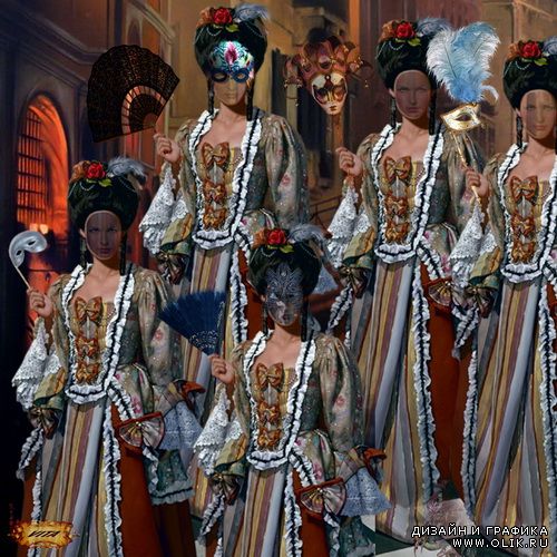 Шаблон " Венецианский еарнавал " 8