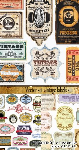 Vector set vintage labels set