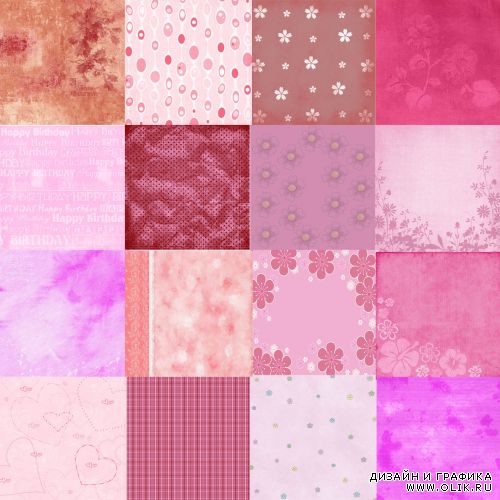 Коллекция розовых фонов/Paper rose