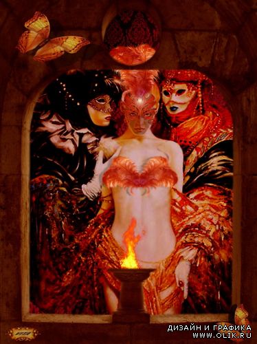 Шаблон " Венецианский карнавал " 9