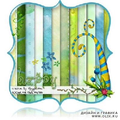 Скрап набор - Счастливые