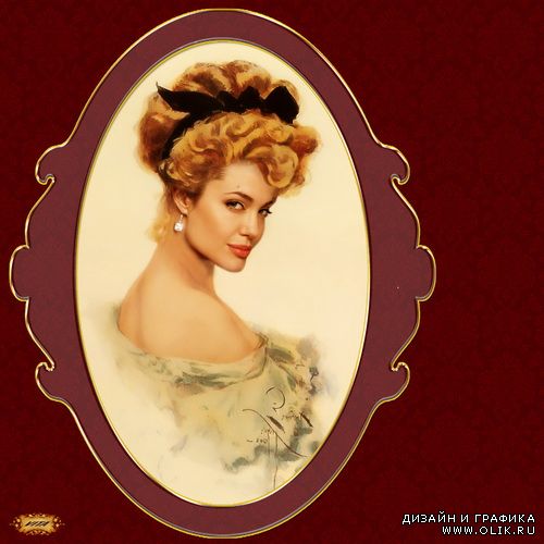 Шаблон " Акварельное ретро " 9