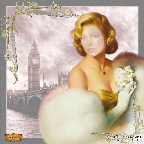 Шаблон " Акварельное ретро " 10