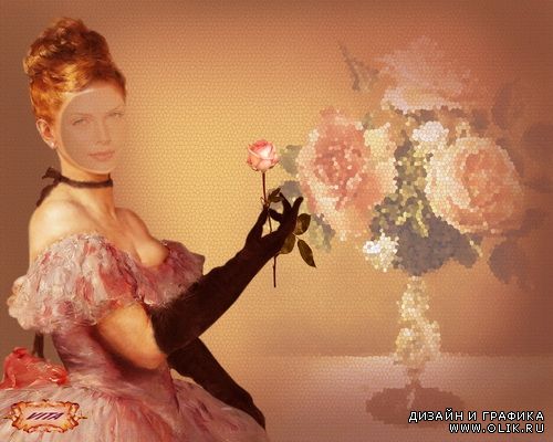 Шаблон " Акварельное ретро " 11