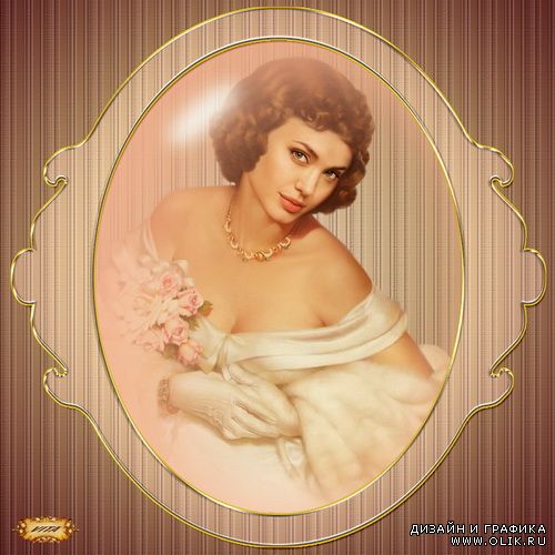 Шаблон " Акварельное ретро " 15