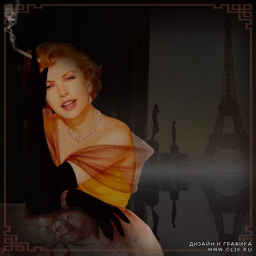 Шаблон " Акварельное ретро " 16