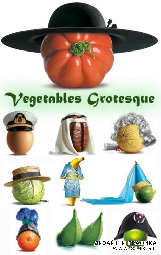 Vegetables Grotesque Clipart