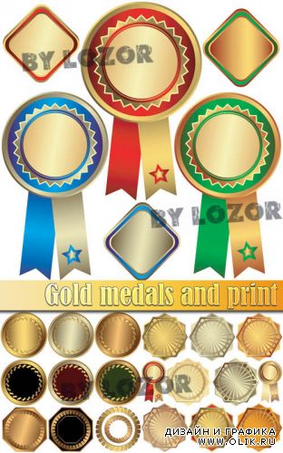 Gold medals and print