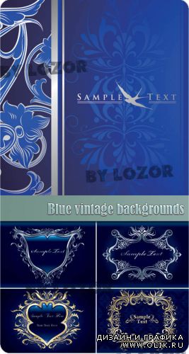 Blue vintage backgrounds