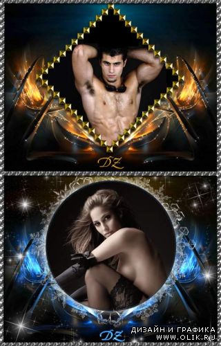 2 рамки в абстрактном стиле