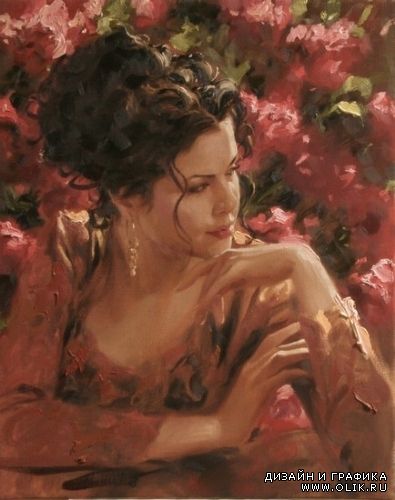 Женская красота в живописи Richard S. Johnson