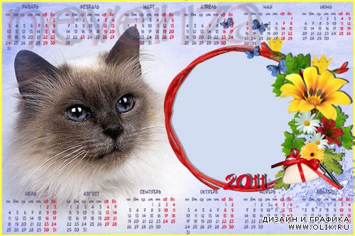 Календарь на 2011 год – Моя кошечка