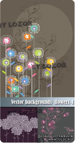 Vector backgrounds flowers 4