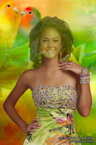 Женский шаблон для фотошоп