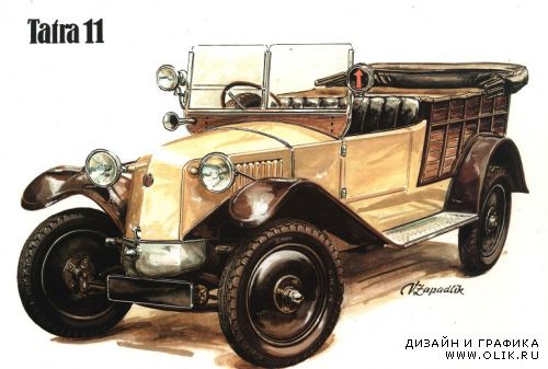 Retro cars. Художник Вацлав Западлик (Vaclav Zapadlik)