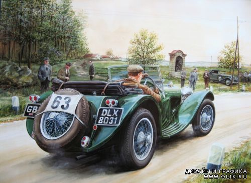 Retro cars. Художник Вацлав Западлик (Vaclav Zapadlik)