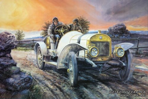 Retro cars. Художник Вацлав Западлик (Vaclav Zapadlik)