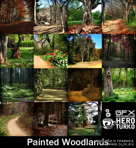 Фоны - Painted Woodlands