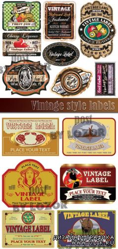 Vintage style labels 4