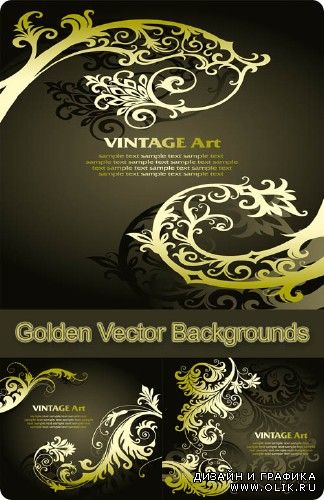 Golden Vector Backgrounds
